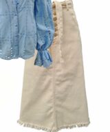 Refuge Laney Frayed  Midi Skirt