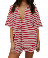 By Frankie Alison Knit Red Ss Shirt