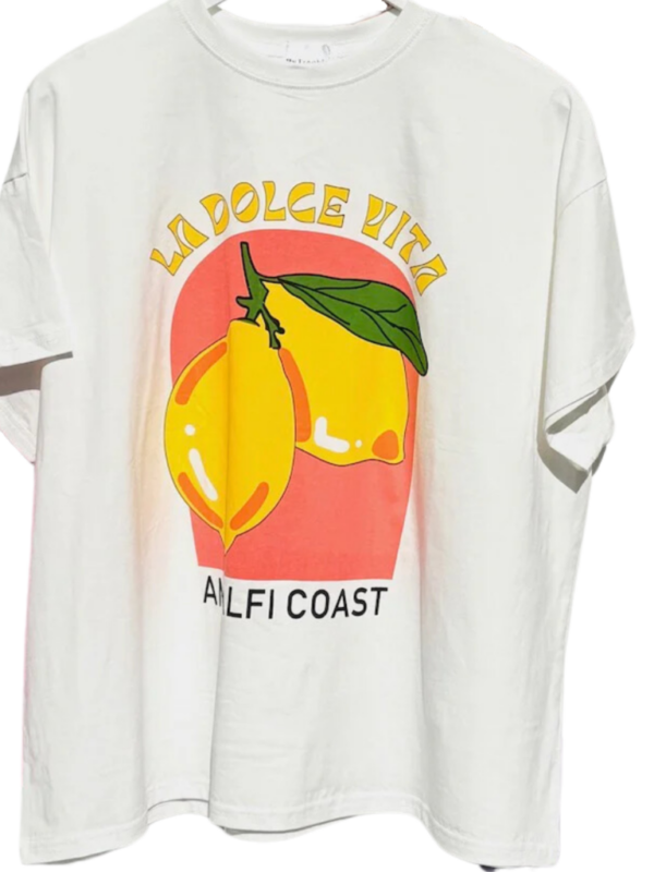 By Frankie La Dolce Lemon Wht Tee