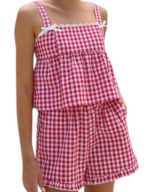 By Frankie Gingham Checker Short