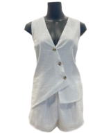 By Frankie Emelia Wht Asym Vest