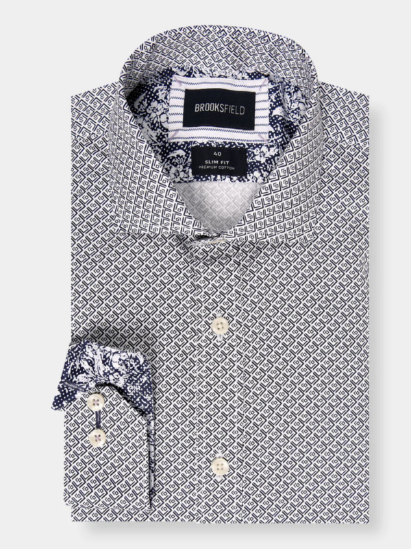 Brooksfield Premium Print Ls Shirt
