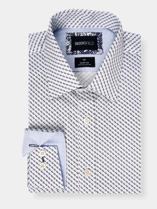 Brooksfield Premium Print Ls Shirt