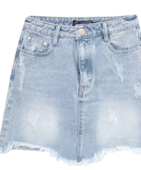 Country Denim Cd Ripped Mini Skirt