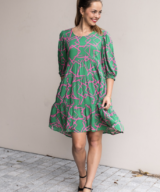 Fria Silver Wishes Ana Print Mini Dress