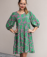 Fria Silver Wishes Ana Print Mini Dress