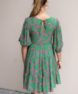 Fria Silver Wishes Ana Print Mini Dress