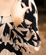 Fria Silver Wishes Margo Ruched Mid Dress