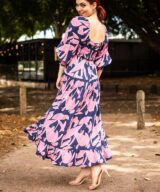 Fria Silver Wishes Margo Ruched Mid Dress