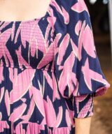 Fria Silver Wishes Margo Ruched Mid Dress