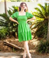 Fria Silver Wishes Rylie Puff Slv Mini Dress