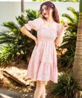 Fria Silver Wishes Rylie Puff Slv Mini Dress