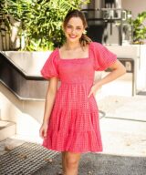 Fria Silver Wishes Zoie Shirred Mini Dress