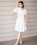 Fria Silver Wishes Virginia Puff Slv Midi