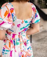 Fria Silver Wishes Betsy Flower Midi Dress