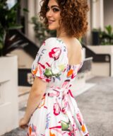 Fria Silver Wishes Betsy Flower Midi Dress