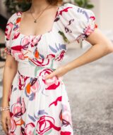 Fria Silver Wishes Betsy Flower Midi Dress