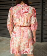 Fria Silver Wishes Patchwork Print Mini Dres