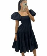 Pink Diamond Melina Tier Midi Dress