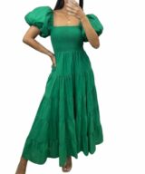 Pink Diamond Melina Tier Midi Dress