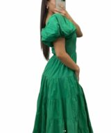 Pink Diamond Melina Tier Midi Dress
