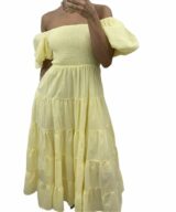 Pink Diamond Melina Tier Midi Dress