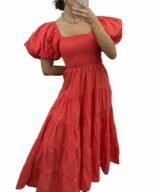 Pink Diamond Melina Tier Midi Dress