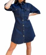 Aiyana Amoura Ss Denim Dress