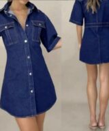 Aiyana Amoura Ss Denim Dress