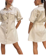 Aiyana Amoura Ss Denim Dress