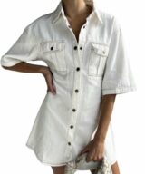 Aiyana Amoura Ss Denim Dress