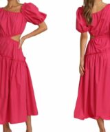 Pink Diamond Charli Puff Slv Cutout