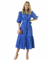 Pink Diamond Carmen Puff Slv Tier Midi