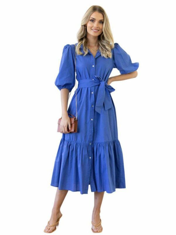 Pink Diamond Carmen Puff Slv Tier Midi