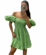 Gigi & Ella Sarah Puff Slv Mini Dress