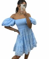 Gigi & Ella Sarah Puff Slv Mini Dress