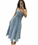 Pink Diamond Leanna Midi Pleat Dress