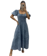 Pink Diamond Margot Puff Slv Maxi