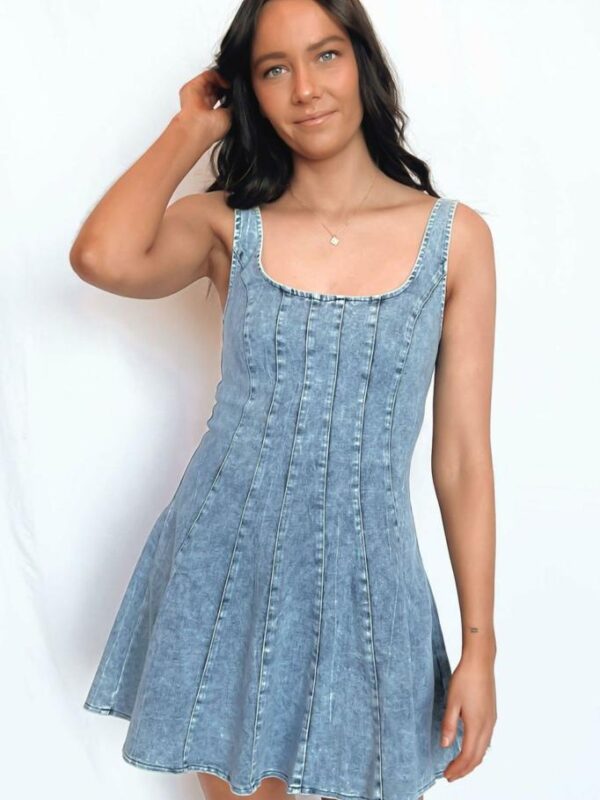 Gigi & Ella Leanna Pleated Mini Dress