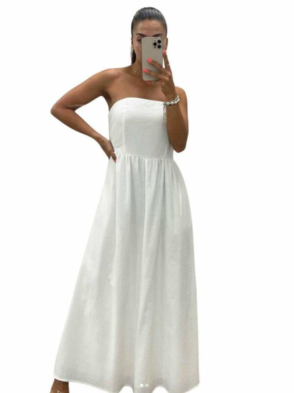 Pink Diamond Leah Strapless Maxi Dress