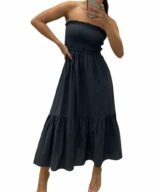 Pink Diamond Lucy Strapless Maxi Dress
