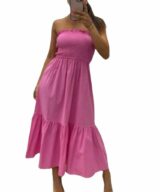 Pink Diamond Lucy Strapless Maxi Dress