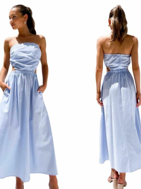 Pink Diamond Brynlee Strapless Midi