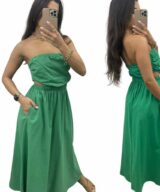 Pink Diamond Brynlee Strapless Midi