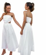 Pink Diamond Brynlee Strapless Midi