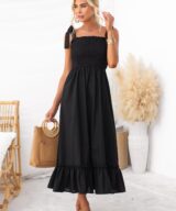 Pink Diamond Addisyn Tie Up Midi Dress