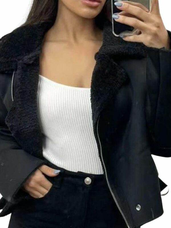 Pink Diamond Maverick Suede Look Jacke