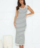 Pink Diamond Evie Stripe Knit Dress