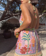 Mia Milani Rio Faux Wrap Mini Dress