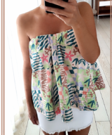 White Sandstorm Heart of Quirky Tube Top